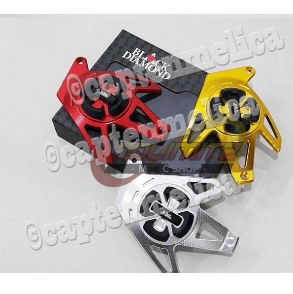 Black Diamond - Aksesoris Motor NMAX Full CNC Aluminium Pelindung Tutup CVT Guard Cover Mesin Cakram Ban Roda Yamaha NMAX Asesoris Motor Acessoris Motor N MAX N-MAX Aerox