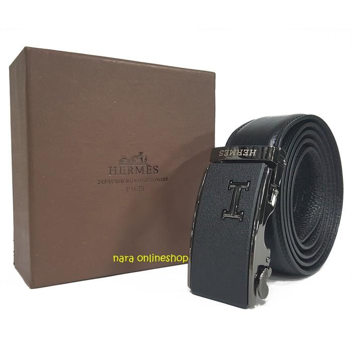 GESPER IKAT PINGGANG REL KULIT ASLI IMPORT H01 BLACK - Jdoge