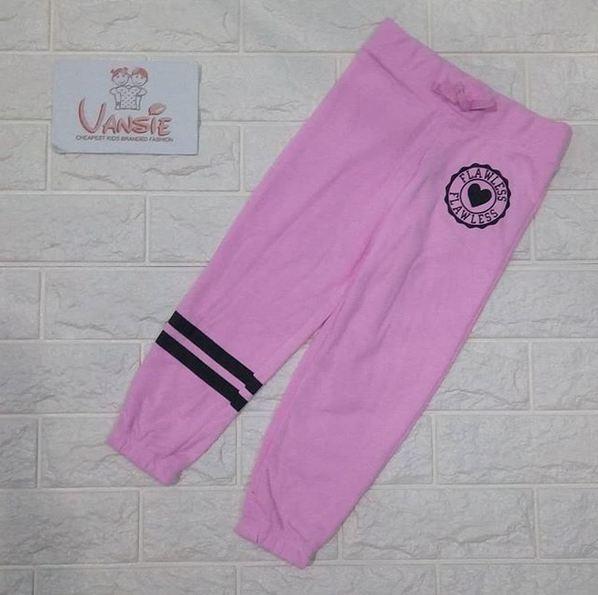 baju bawahan celana joger kaos anak branded bahan kaos tebal hangat untuk anak motif love and stripes