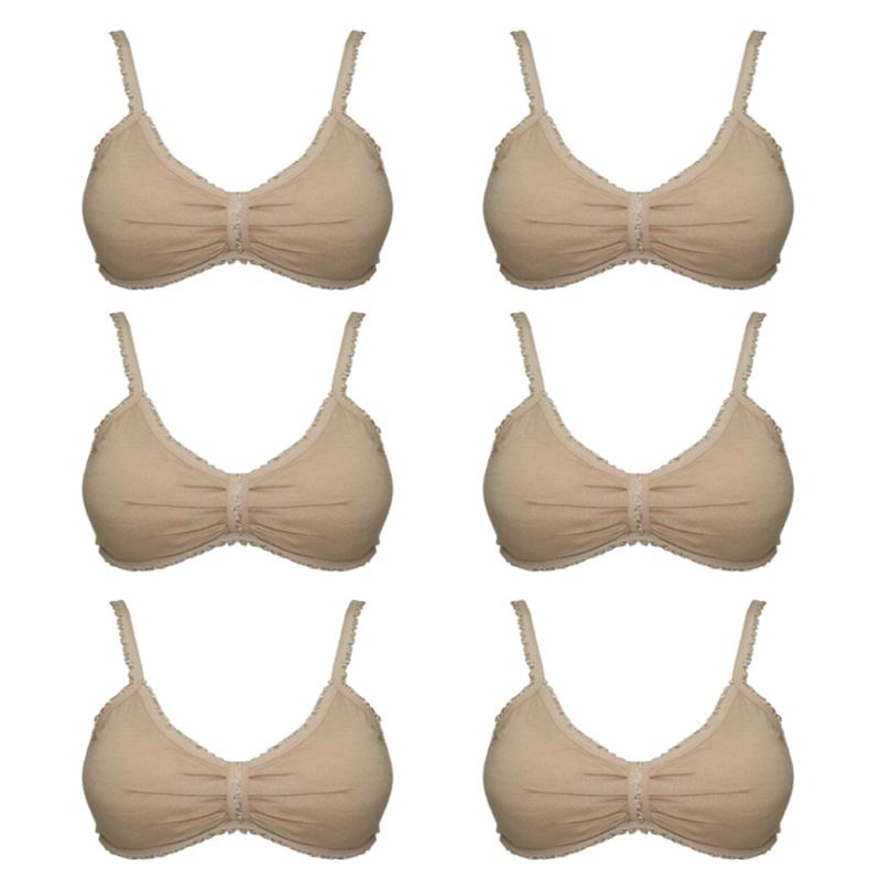 EELIC BRA-885 6 PCS CREAM Bra Miniset Remaja Usia 10-15 Tahun