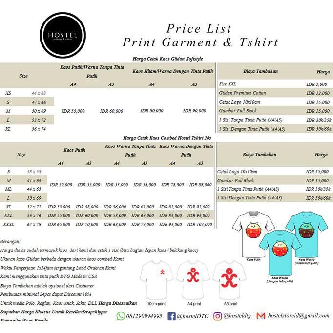 Kaos Gildan Custom Sablon Dtg A3 Satuan Desain Bebas Kaos Gelap - Sale Promo!!