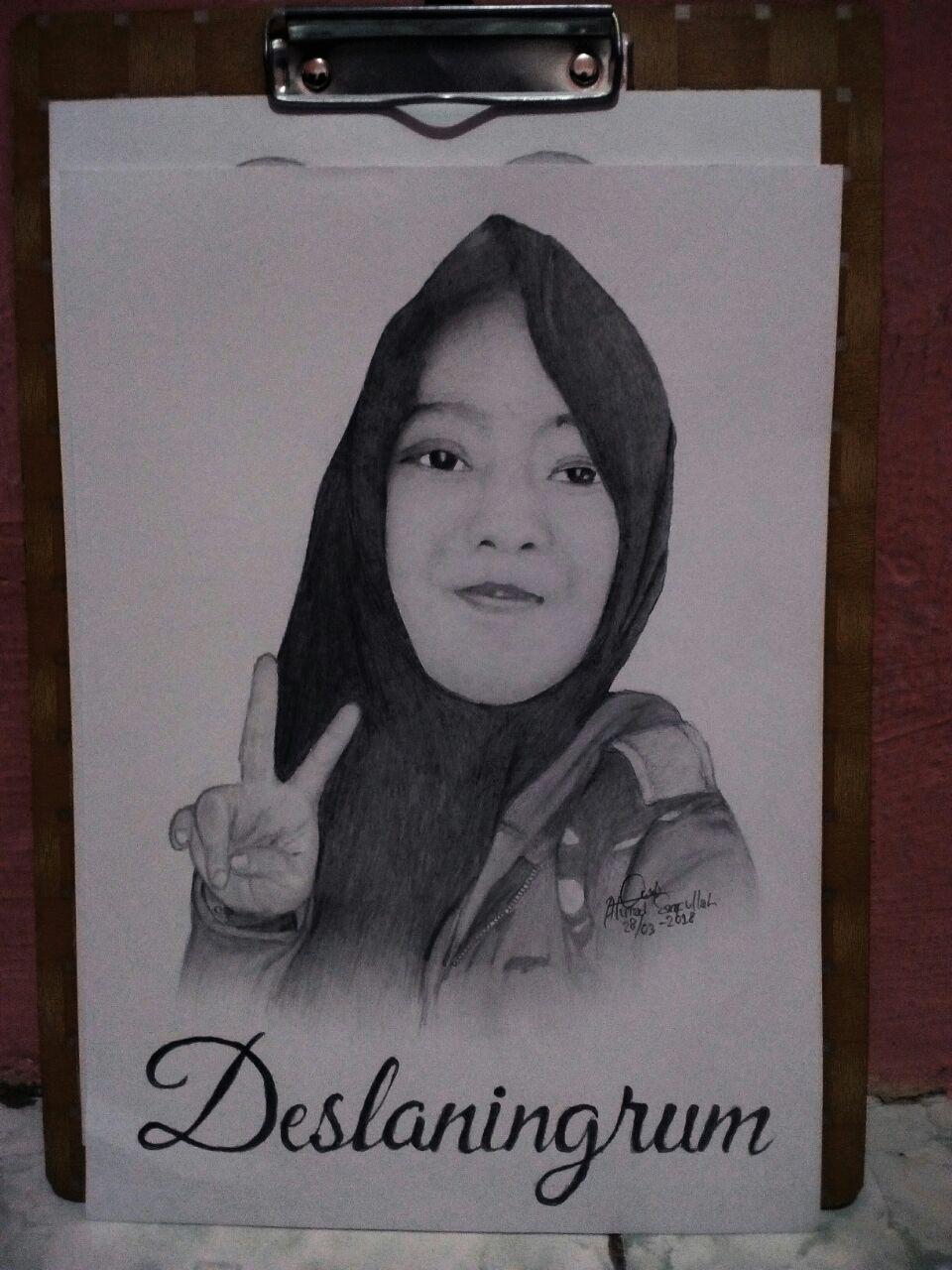 Sketsa wajah/lukis wajah keren dari pensil asli ( Custom A4 - Bisa Untuk Kado Unik )