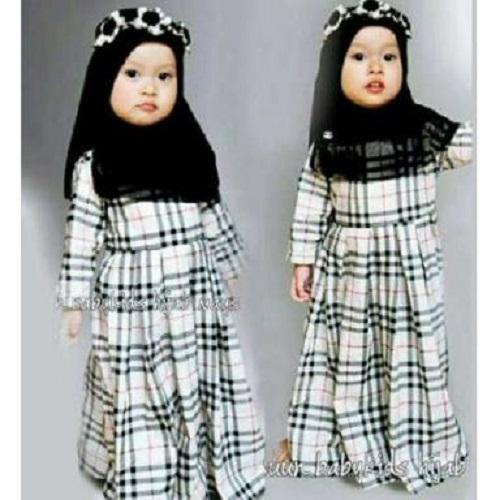 PROMO BAJU - SUPPLIER GROSIR 12235 12584 BAJU MAXI GAMIS ANAK PEREMPUAN MODIS TERBARU CEWEK MUSLIM LENGAN PANJANG WARNA PUTIH CREAM MURAH GROSIR KEKINIAN BAHAN KATUN