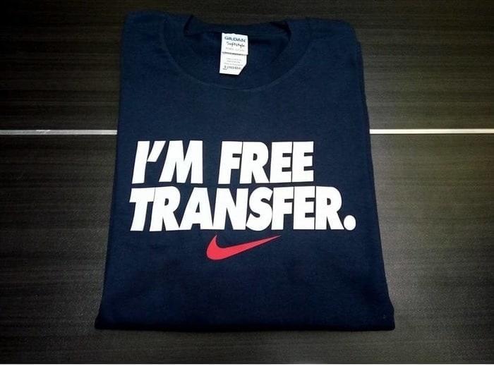 PALING DICARI Kaos NIKE I'M FREE TRANSFER bahan Combed 30'S PROMO