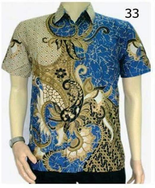 Kemeja Batik Pria Modern Kombinasi | Model Baju Batik Pria Modern Casual Terbaru | Baju Batik Pria Lengan Pendek Terbaru | Hem Batik Pria | Azka Batik
