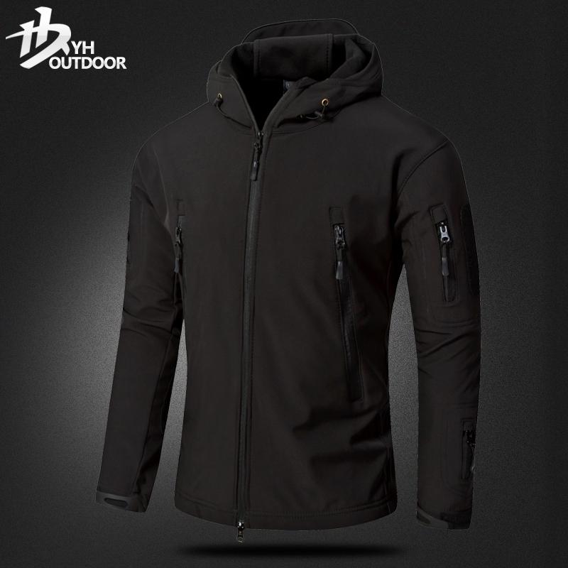 TH-OUTDOOR Windproof Waterproof Fleece-lined Windbreaker Jacket (Mang pattern camouflage)