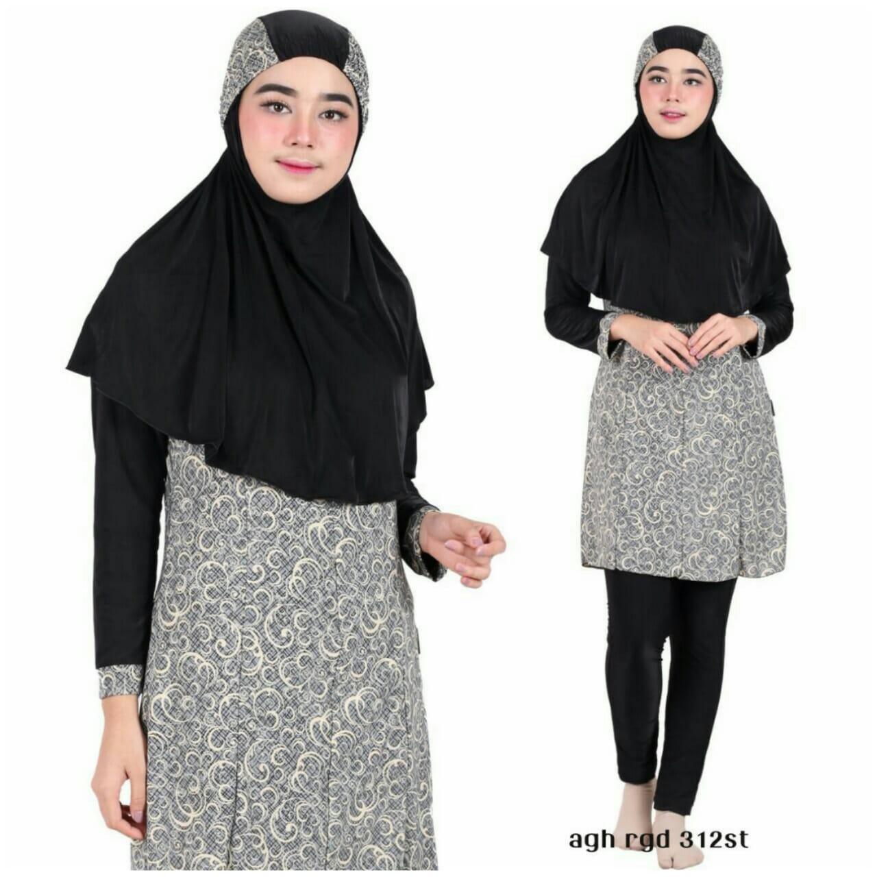 Aghnisan Baju Renang Muslimah - Hitam