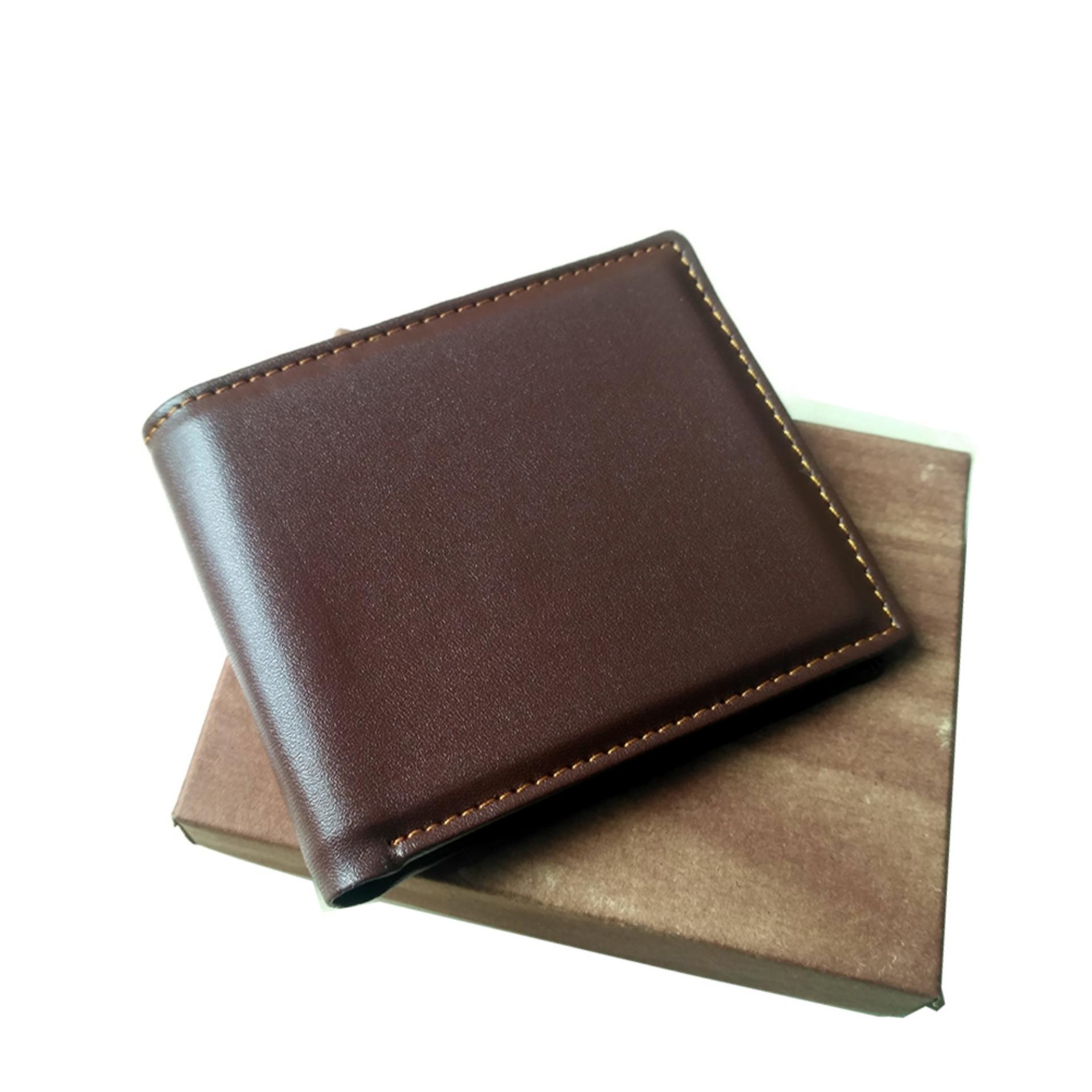 HARGA PROMO!!! Dompet Pria Kulit sintetis Model Yadas Limited Edition - Brown