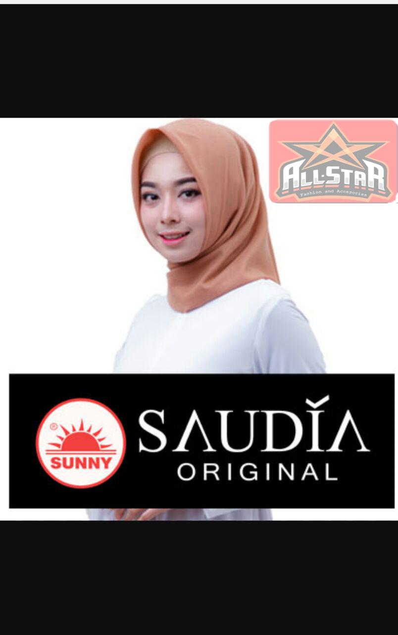 Hijab Segi Empat Saudia By Sunny Original Motif Polos ( BUKAN YANG KW )