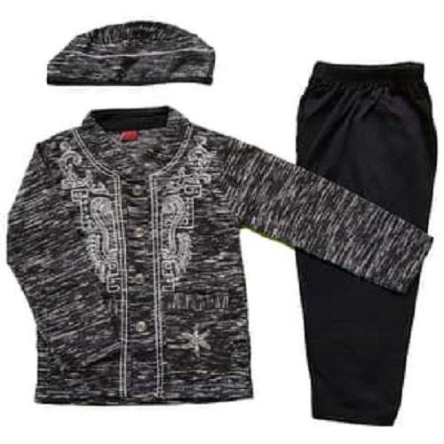 Baju Muslim (Koko) Setelan Set Peci (6-12 Bulan)