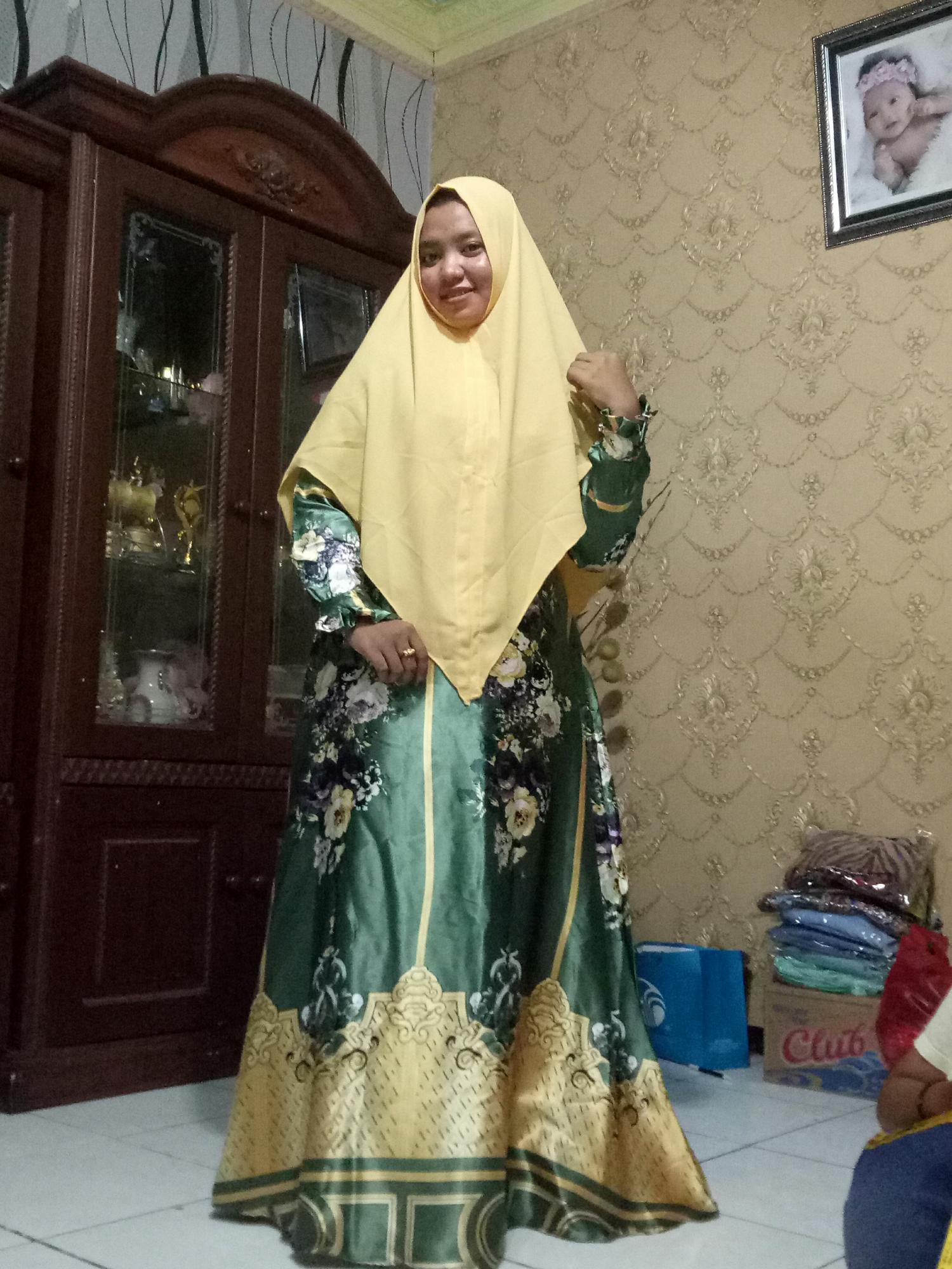 Nurulcollection-Baju dress gaun muslim murah/Gamis Syari Busui terbaru/Gamis Syari melar motif klok 4meter/Gamis Syari terlaris -all size
