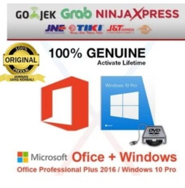 Lisensi Windows 10 Pro original + Office 2016 Original