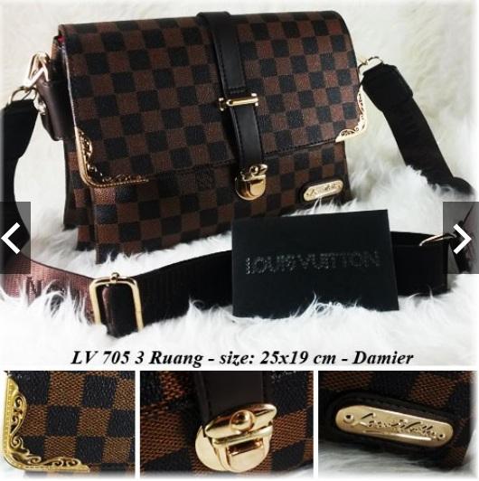 LV 705 3Ruang - Tas Slempang - Tas Impor - Honshop