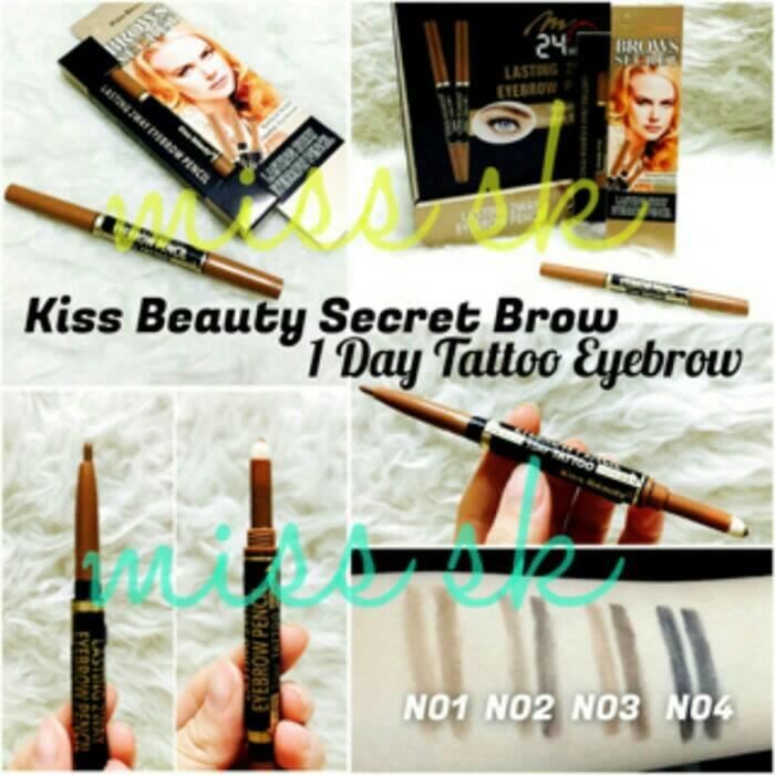 Brow Secret Kiss Beauty ( Lasting 1 Day Eyebrow Tattoo ) 2 In 1
