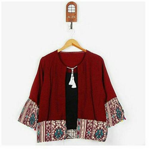 DoubleC Fashion Cardi Batik / Cardigan Batik / Cardigan Wanita / Kardigan Wanita / Kardigan Korea / Kardigan Batik / Kardigan Pendek / Outer Wanita / Outer Batik