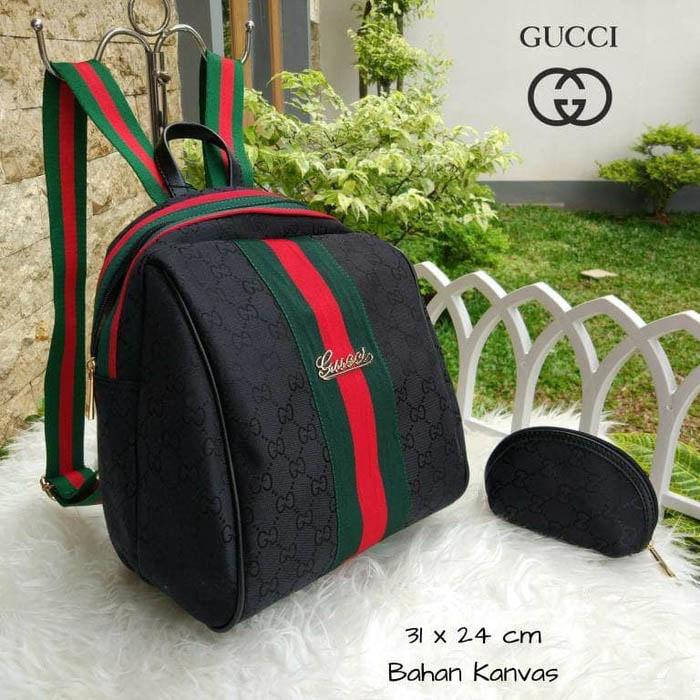 Tas Wanita Ransel Gucci Keren Lagi Hits Hotlist Kanvas Backpack