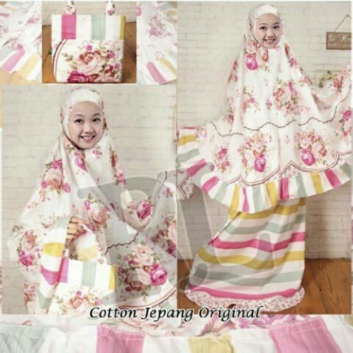 Super Hot! Mukena Anak katun Jepang Bella rosa merah RH Murah!