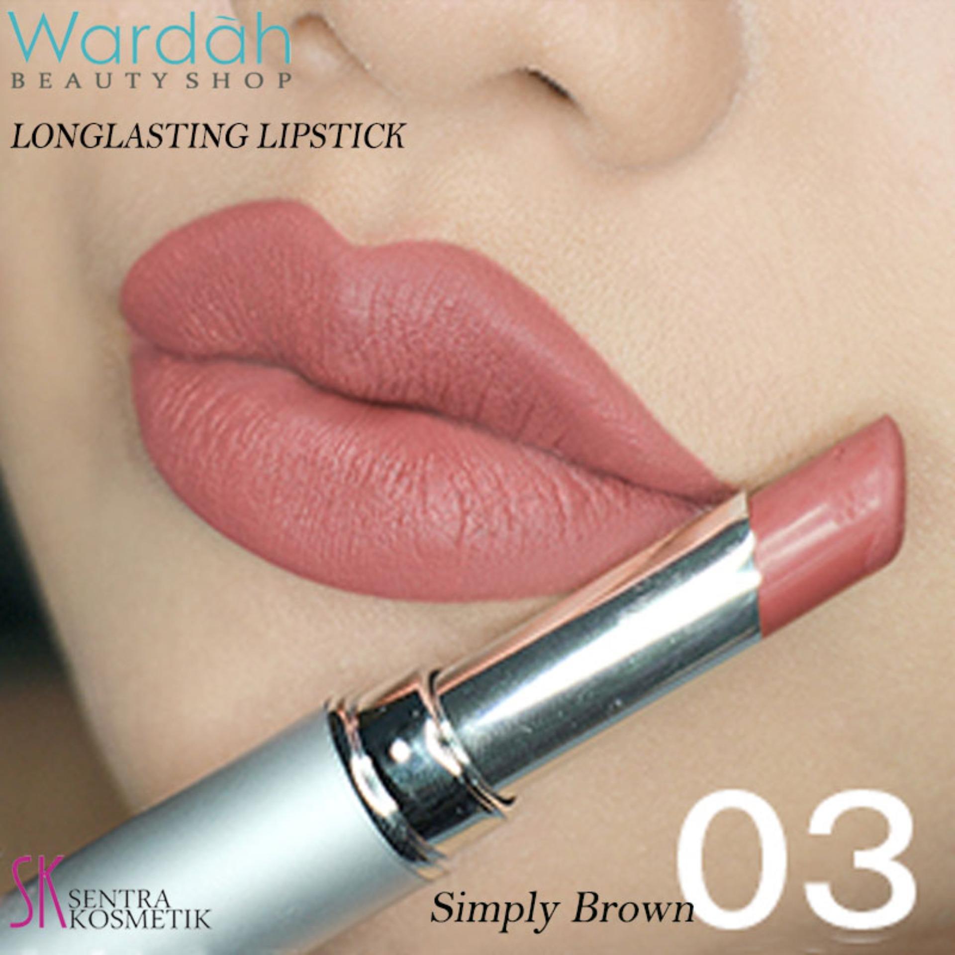 Wardah LONGLASTING Lipstick No.03 Simply Brown