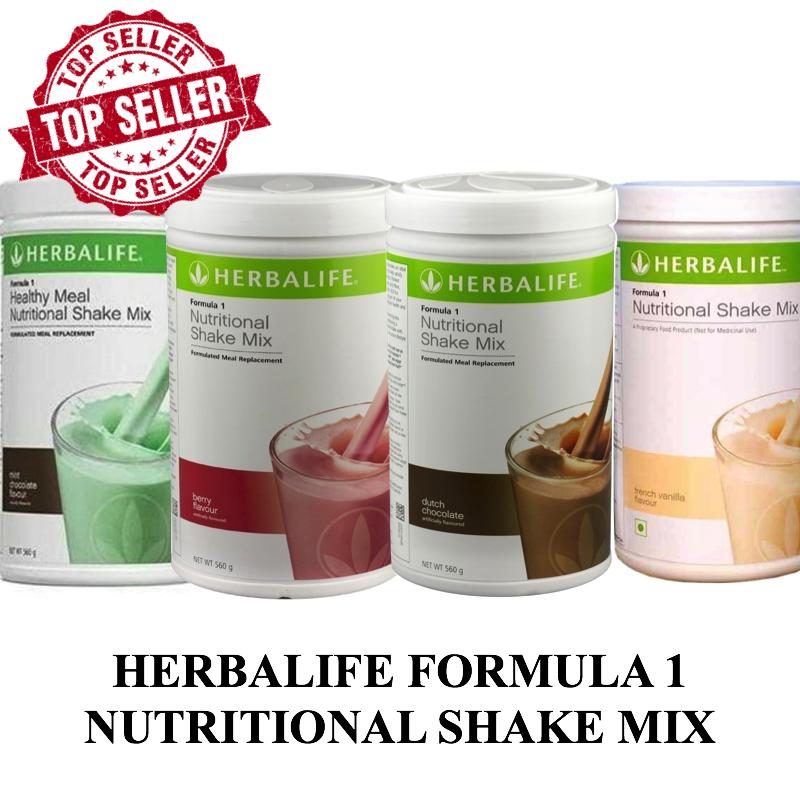 Herbalife 4 in 1 Formula Nutritional Shake Mix - Dutch Chocolate, French Vanilla, Wild Berry, dan Chocomint
