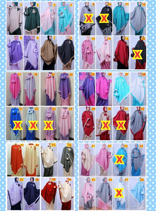 ready stock mukena ponco bahan super, harga ekonomis