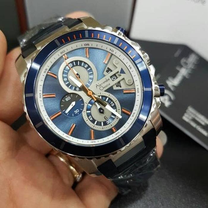 Ready Stock Jam Tangan Pria Merk Alexandre Christie Type 6455 Original