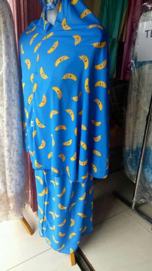 mukena bali adem motif pisang