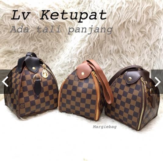 Fashion Wanita / Tas Wanita / Clutch / DOMPET KETUPAT BONIA ADA TALI PANJANG TRIANGLE KERUCUT CLUTCH GUCCI WA / Tas Dompet Ketupat Original