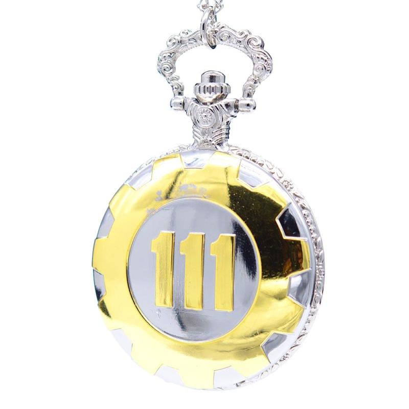 New Fashion Silver Gold Game Fallout 4 Vault 111 Quartz Pocket Watch Analog Pendant Necklace MenWatcheWomenBoy Gift Malaysia