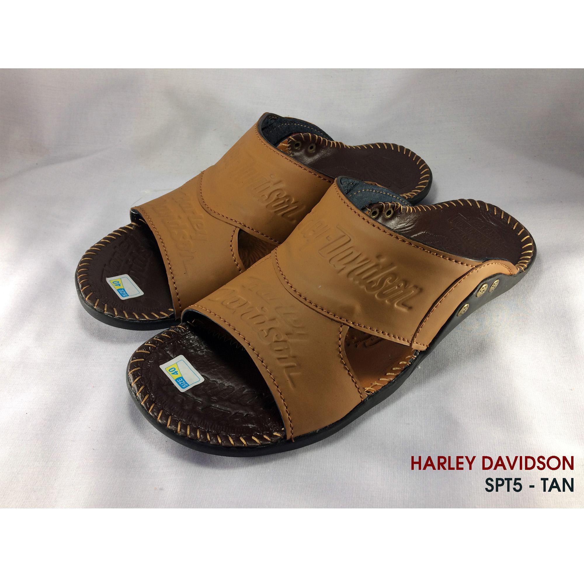HARLEY DAVIDSON SANDAL SLOP PRIA MURAH KULIT ASLI COKLAT TAN SPT5 / SANDAL PRIA / SENDAL / SANDAL JAPIT / SANDAL JEPIT / MODEL SANDAL LAKI LAKI / SANDAL KULIT PRIA / JUAL SANDAL KULIT PRIA / SANDAL KULIT PRIA DEWASA / SANDAL KULIT PRIA MODEL TERBARU