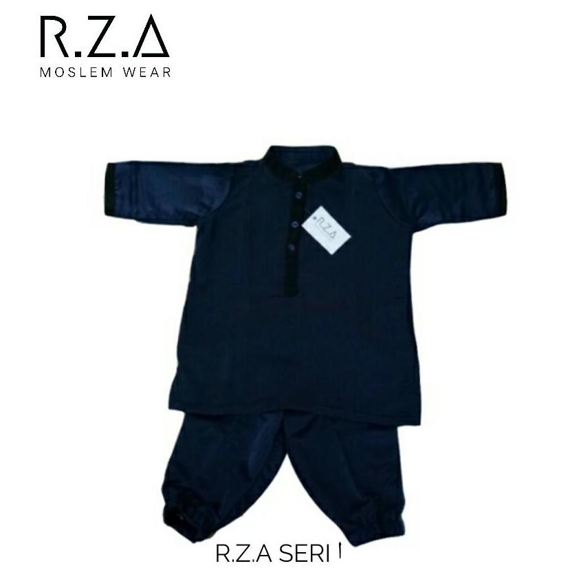 RZA MW Baju Gamis Turki Series ( Alif ) Anak Laki Setelan Baju dan Celana Biru Dongker Navy Kain Premium Dingin Dipakai Pakistan Arab Koko Jubah Anak Syari Syari Ganteng Tidak Isbal Lebaran Ramadhan Hari Raya Baju Idul Fitri PROMO