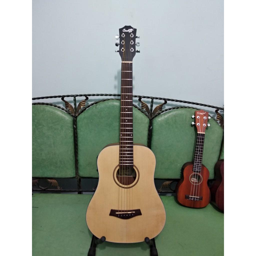 Gitar Akustik Elektrik Cowboy 3 Per 4 Natural Eq Toner AW-33 Jakarta Murah