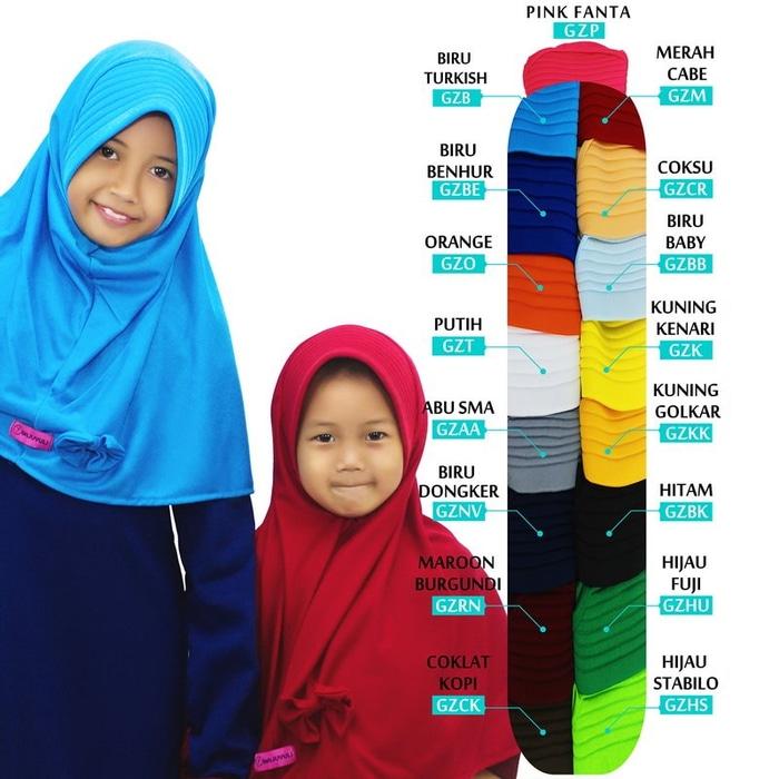 Jilbab Kerudung Anak Murah Polos Pita Cantik Putih GZT