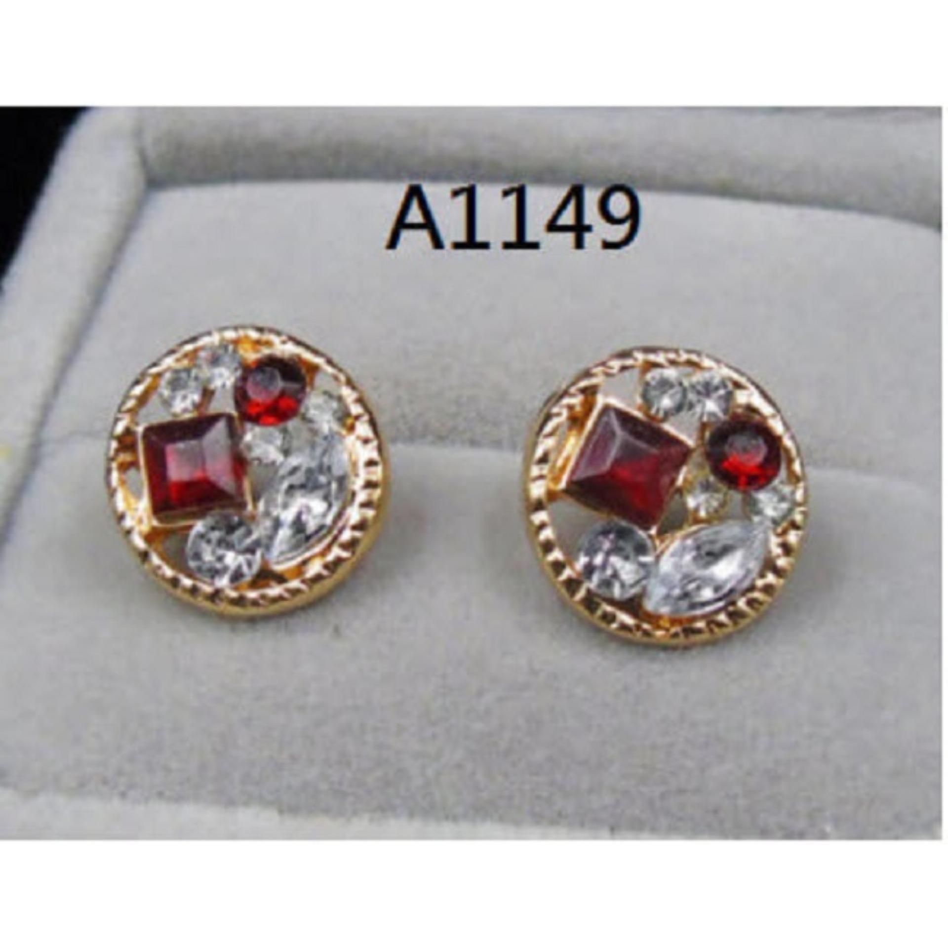 Anting Giwang Zircon Berlian (Gelang Cincin Kalung Xuping Lapis Emas)