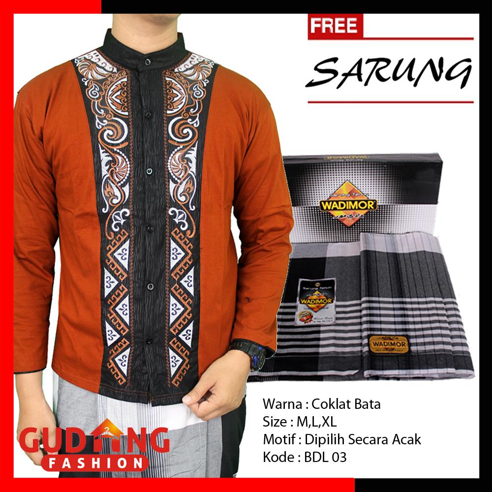 Gudang Fashion Kemeja Muslimin  Pria Baju  Koko  Lengan 