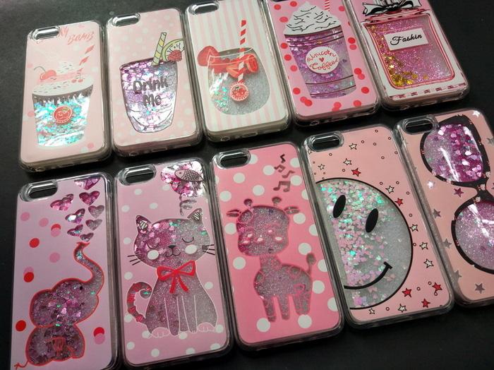 Case Samsung J1 ACE J110 Pink Art Dynamic Water Glitter Liquid Quicksand Cover Case Back Cover Soft Case Flip Case Glitter Casing Hp Terbaru Trendy