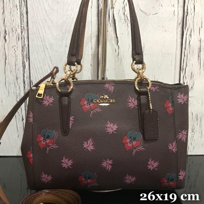 TAS COACH ORIGINAL - COACH CHRISTIE MINI WILD FLOWER OXBLOOD