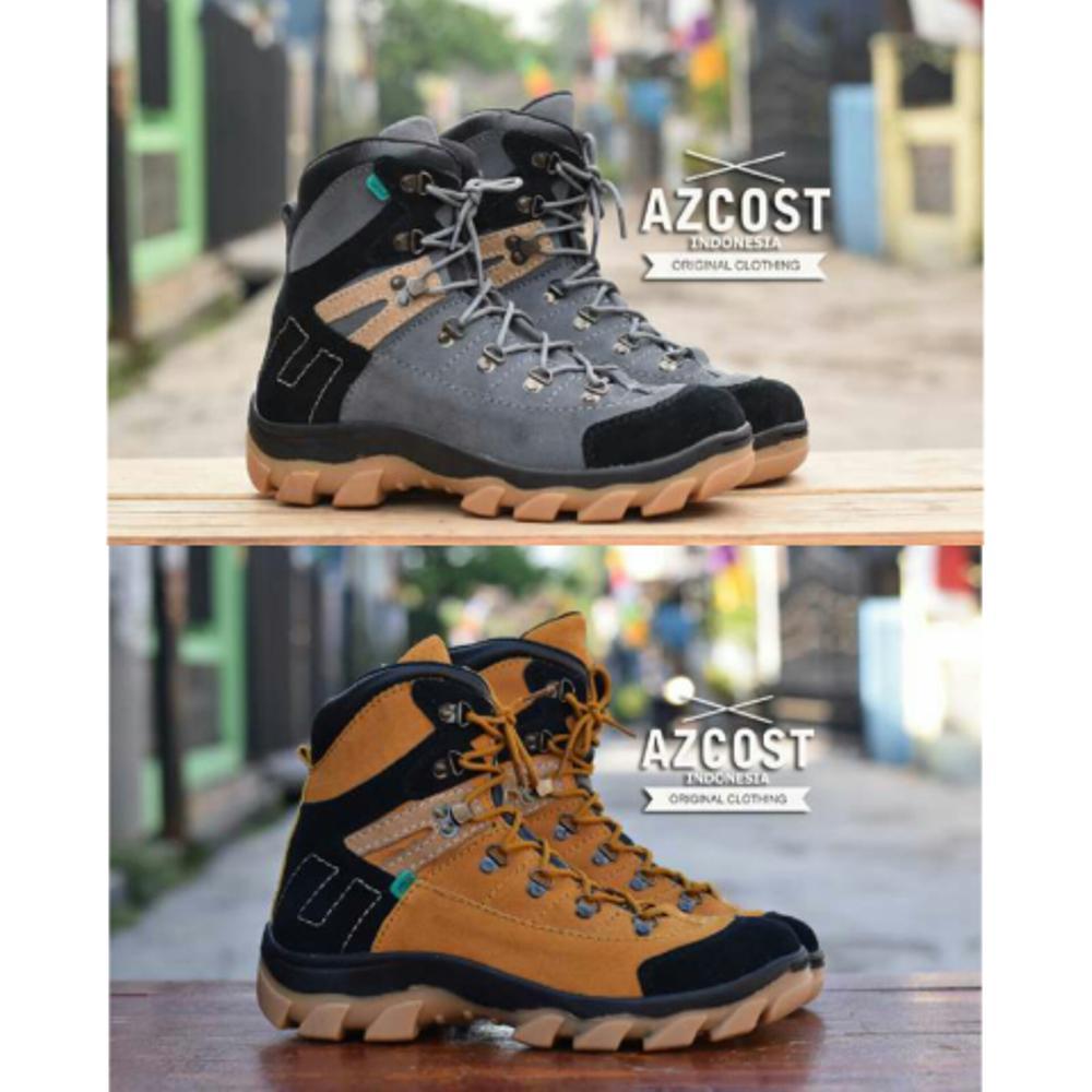 Promo sepatu tracking gunung touring motor adventure pria AZCOST original safety ujung besi kerja lapangan / compt Kickers.delta.caterpillar.timberland. Diskon