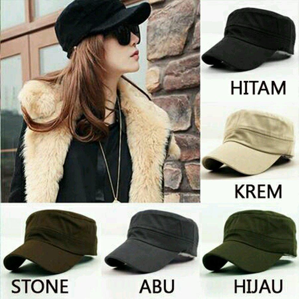 ANK-Topi Komando Polos Military Cadet Style untuk Dewasa