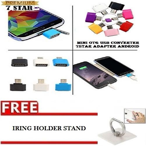 Mini OTG USB Converter 7STAR Adapter Android + Gratis iRing HP