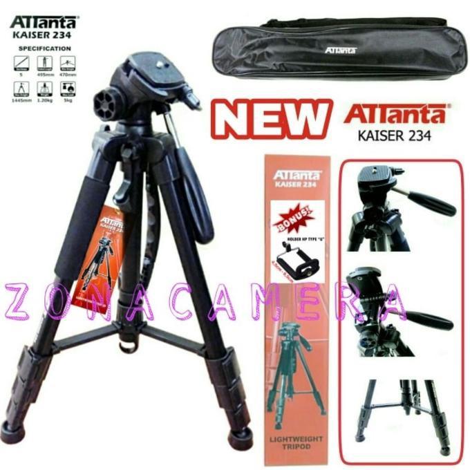 TRIPOD KAMERA DSLR ATTANTA KAISER 234 + HOLDER HP + BAG - ELEKTROZONE