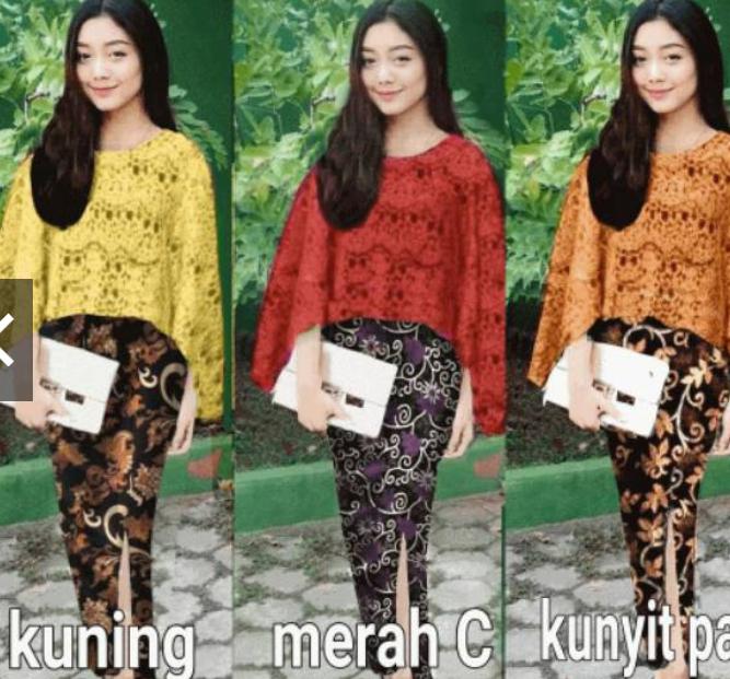 IndonesiaHeritage Setelan Set Batik Silk Wanita 2 in 1 - Setelan Kebaya Pesta Modern Cape Outer Brukat Brokat - Wisuda - Fashion Busana Kondangan Muslimah - Gamis Pesta Kebaya Batik Brukat Brokat - Batik Pekalongan Solo - Hijab Jilbab Elegan ihvanya