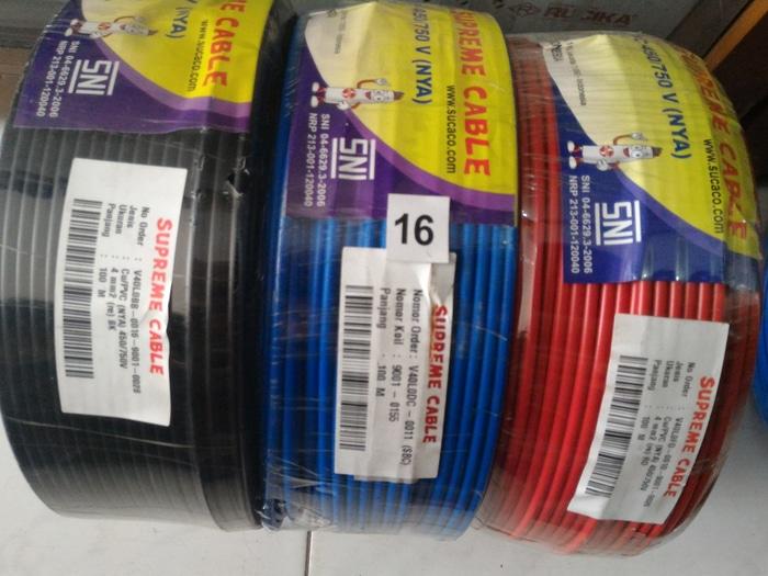 Kabel NYA 1 X 4 Tunggal Merek Supreme Jual Per 1 Meter