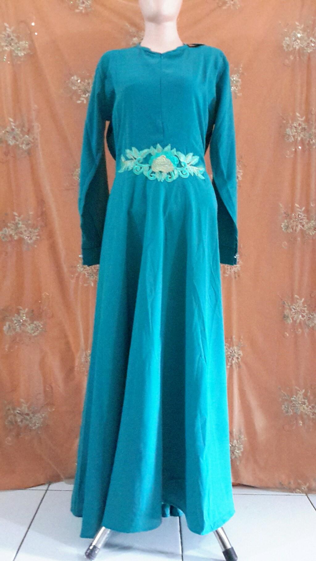 Gamis wolfis GW283 mayung bordir pinggang wolpeach wolfish wolfice