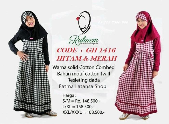 Gamis anak/Rahnem gh 1416/gamis pesta/gamis wanita/gamis kaos/dress