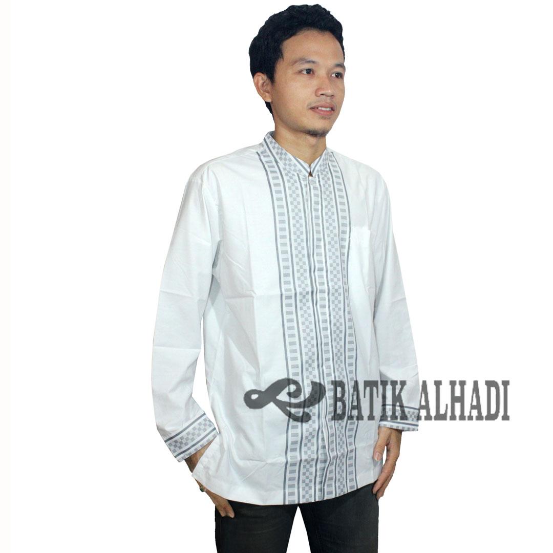 Kemeja Koko Dewasa Lengan Panjang, Koko Motif, Kemeja Muslim Pria (KKP006) Batik Alhadi
