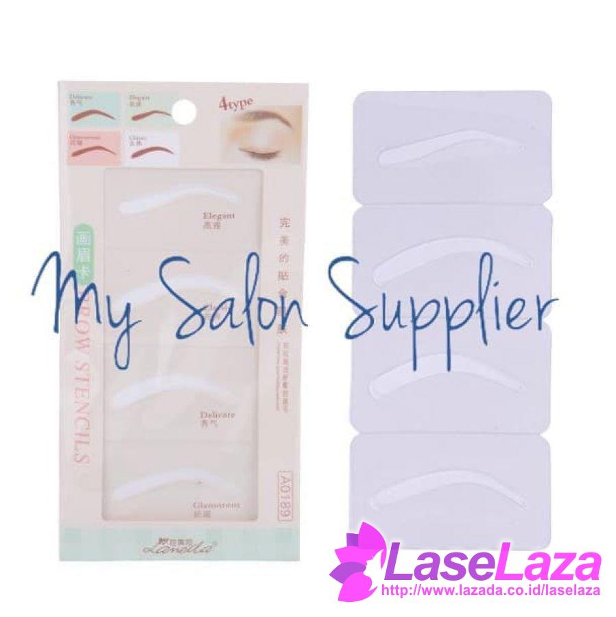 Lameila Cetakan Pola Alis mata isi 4 - eyebrow 0189 Cetakan dan Sisir Alis