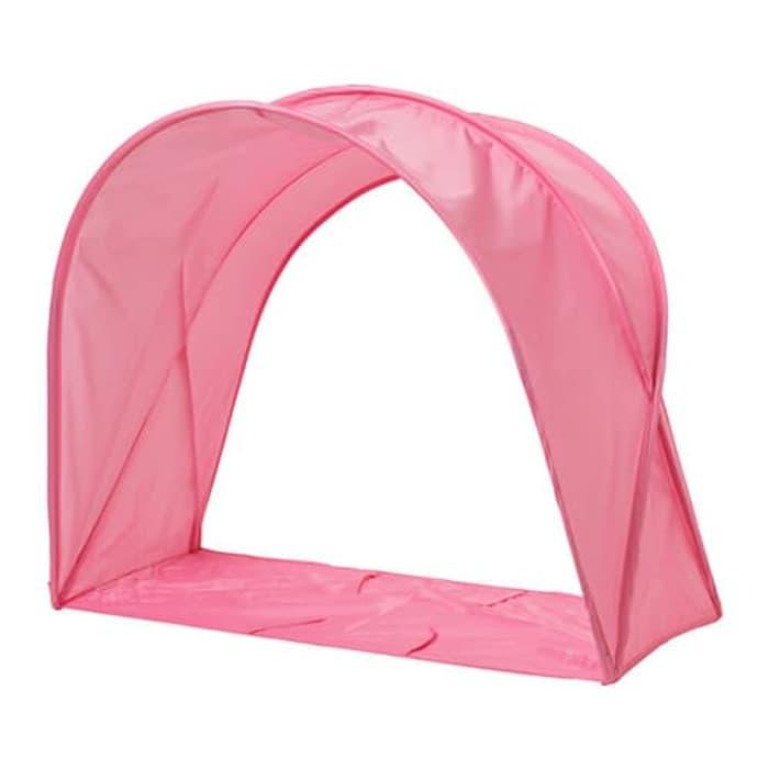 IKEA SUFFLETT Tenda tempat tidur, merah muda