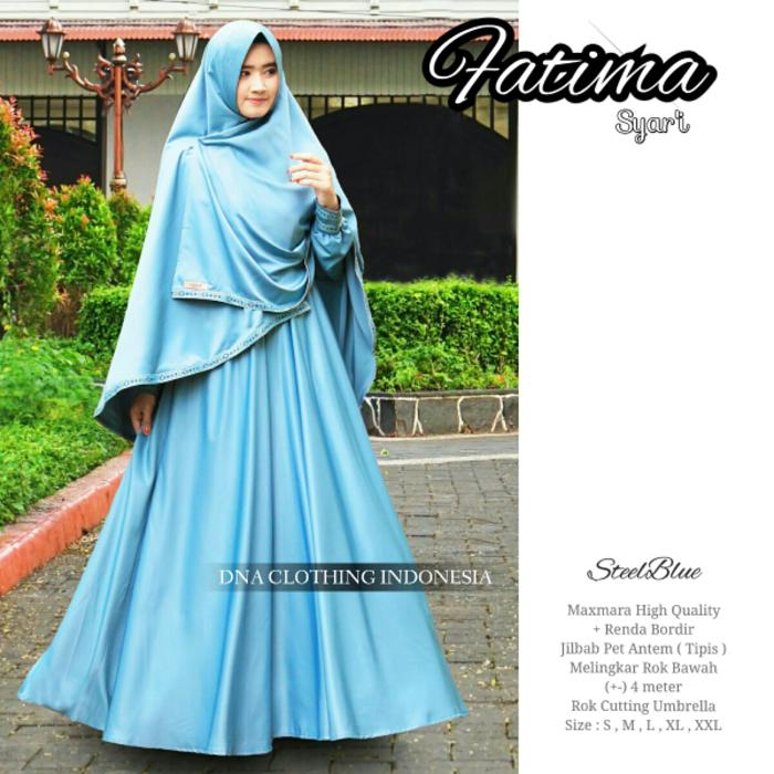 fatima syari setelan gamis polos eklusif elegan pesta simple maxmara