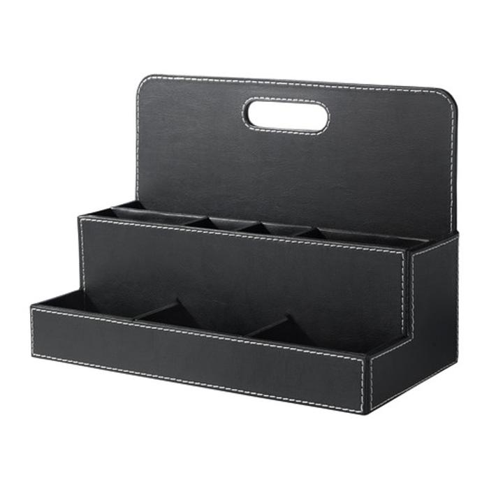 IKEA RISSLA Tempat Stationery / Pengaturan meja kerja, hitam