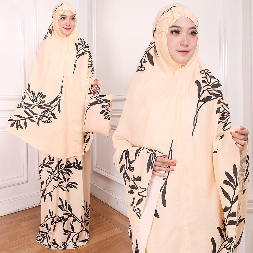 Mukena trendy dewasa adem katun jepang naila batik tosca